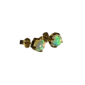 Ohrstecker Wello Opal Cabochon 6mm Sterling Silber 18Karat Gold plattiert, OG-5006