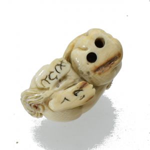 Löwenwächter Netsuke