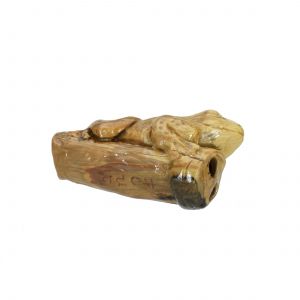 Frosch auf Aststück Netsuke