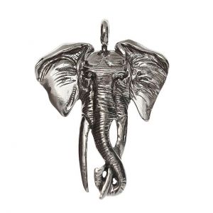 Bonaroca Charm Elefanten Haupt Basrelief groß, Sterling Silber, 4720